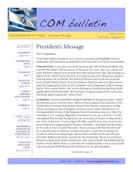 COM bulletin - Congregation of Moses