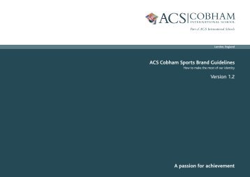 ACS Cobham Sports Brand Guidelines - ACS International Schools