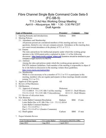 Fibre Channel Single Byte Command Code Sets-5 (FC-SB-5) - T11