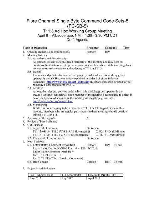 Fibre Channel Single Byte Command Code Sets-5 (FC-SB-5) - T11