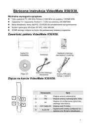 SkrÃƒÂ³cona instrukcja VideoMate X50/X30. - Compro