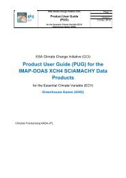 Product User Guide (PUG) for the IMAP-DOAS XCH4 ... - GHG-CCI