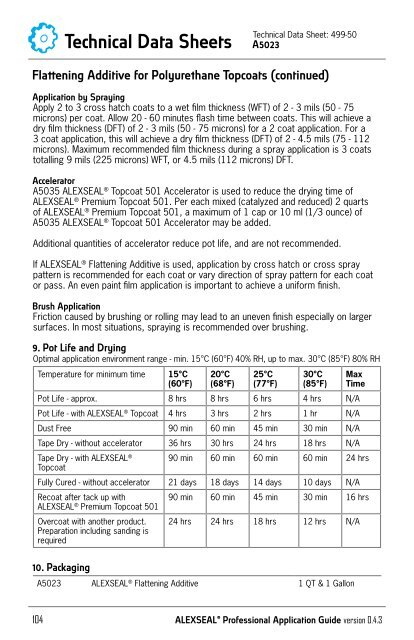 Professional Application Guide - Alexseal