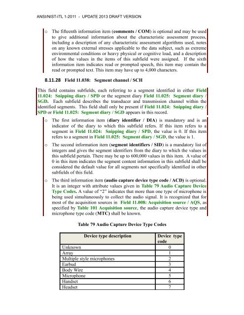 acknowledgements for ansi/nist-itl 1-2011 - NIST Visual Image ...