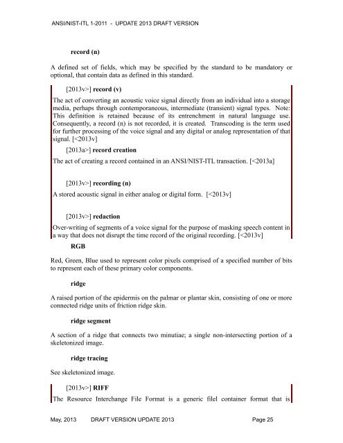 acknowledgements for ansi/nist-itl 1-2011 - NIST Visual Image ...