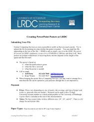 Creating Powerpoint Posters at LRDC (pdf - University of Pittsburgh