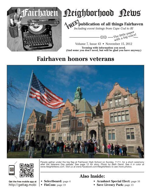 From The Editor - Fairhaven Neighborhood News