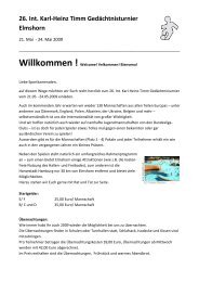 26. Int. Karl-Heinz Timm GedÃ¤chtnisturnier Elmshorn - SportNord