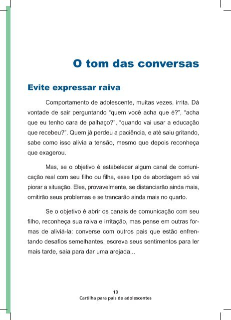 Drogas: Cartilha para pais de adolescentes - ObservatÃ³rio Brasileiro ...