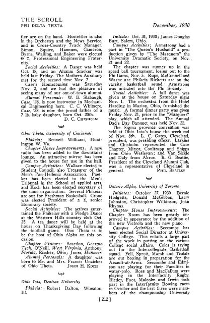 1930–31 Volume 55 No 1–5 - Phi Delta Theta Scroll Archive