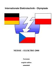 Internationale Elektrotechnik - Olympiade NEISSE â ELEKTRO 2000