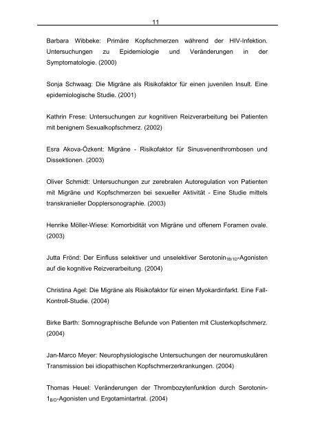 Festschrift der Kopfschmerzambulanz - Neurologie