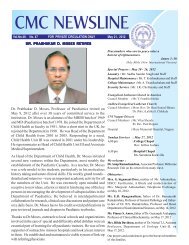 dr. prabhakar d. moses retires - Christian Medical College