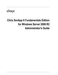 Citrix XenApp 6 Fundamentals Edition for Windows Server ... - FARE