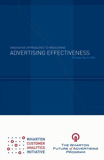 ADVERTISING EFFECTIVENESS - The Wharton School of the ...