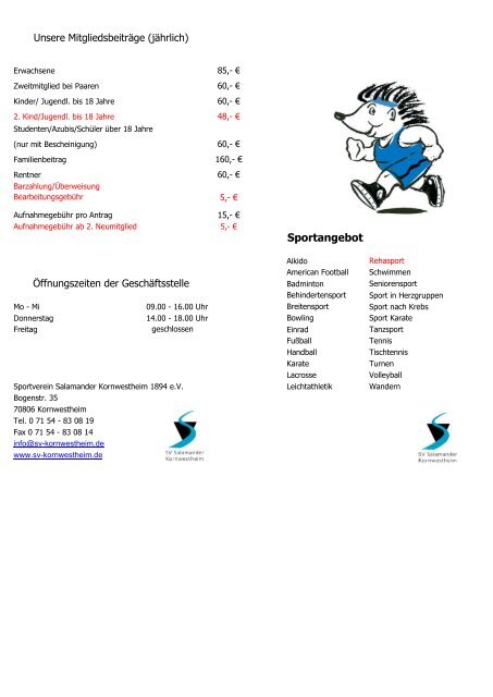 TVK - Tischtennis - SV Salamander Kornwestheim