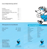 Sportangebot - SV Salamander Kornwestheim