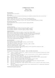 CV - Fachbereich Mathematik - Technische Universität Darmstadt