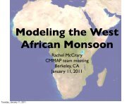 Modeling the West African Monsoon - cmmap