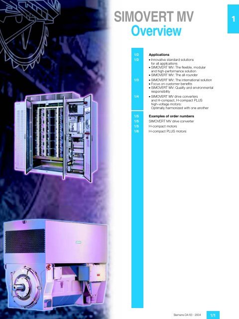 SIMOVERT MV Medium-Voltage Drives 660 kVA to 9100 ... - Industry