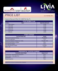 PRICE LIST - Real Estate India