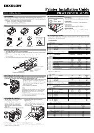 Printer Installation Guide - BIXOLON