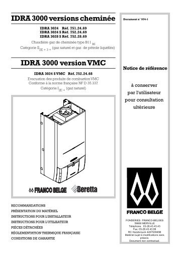 notice idra 3000 version cheminee vmc - Jean-Paul GUY