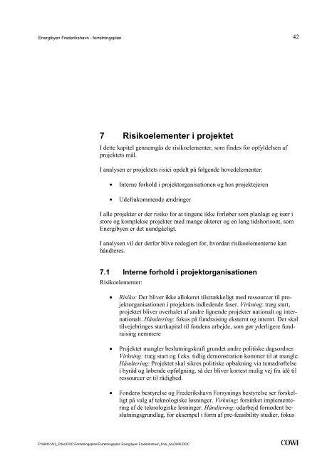 Energibyen Frederikshavn - forretningsplan - Energi PRINCIPS