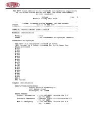 The MSDS format adheres to the standards and regulatory ...