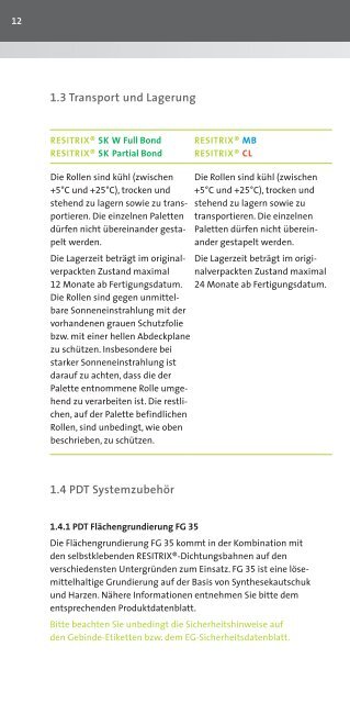 RESITRIX® CL / MB / SK / SK W (A4 | PDF - PDT Waterproofing