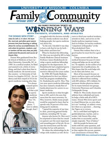 Winter - Family and Community Medicine - University of Missouri