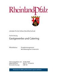 Gastgewerbe und Catering - BBS-Server Rheinland-Pfalz