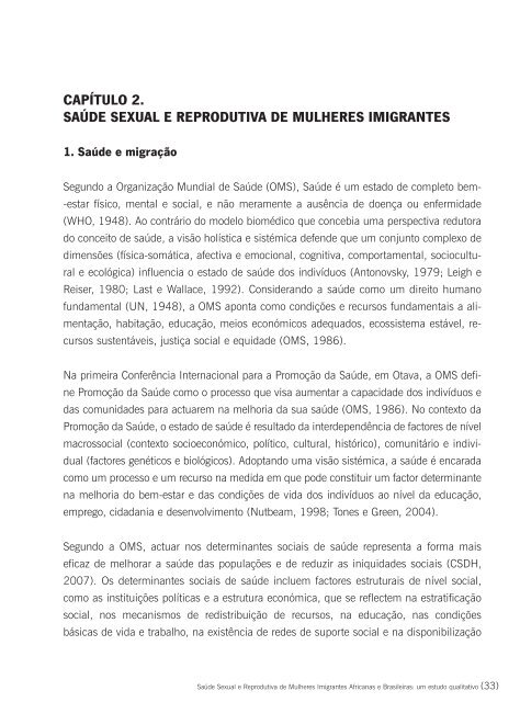 saÃºde sexual e reprodutiva de mulheres imigrantes africanas e ...