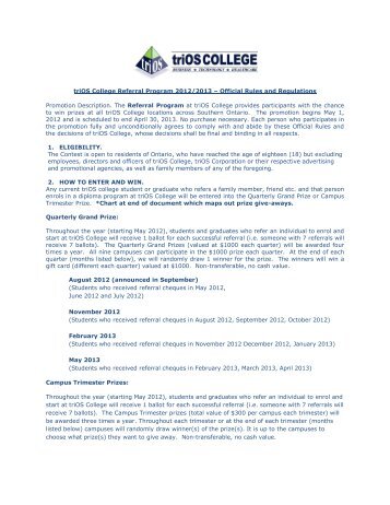 triOS College Referral Program 2012/2013 â Official Rules and ...