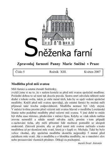 Květen - Farnost Panny Marie Sněžné v Praze