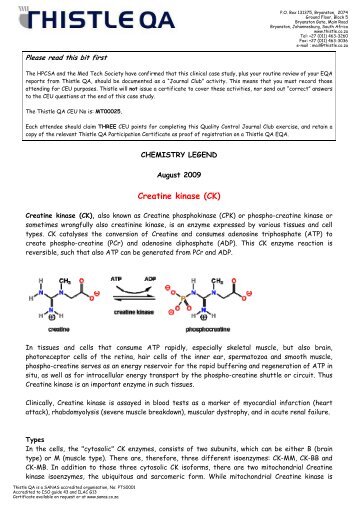 Creatine kinase (CK) - Thistle QA