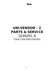 UNIVENDOR - 2 PARTS & SERVICE 1039261-B - Vending World