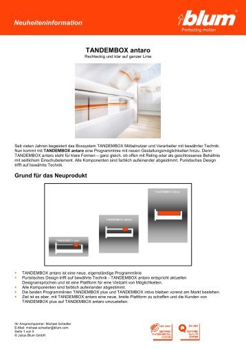 TANDEMBOX antaro.pdf - Weyland GmbH