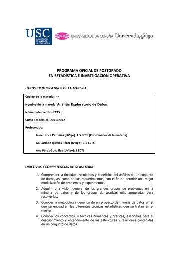 Programa Análisis Exploratorio de Datos 2011.pdf - Departamento ...