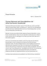 Thomas Matussek wird GeschÃ¤ftsfÃ¼hrer der Alfred Herrhausen ...