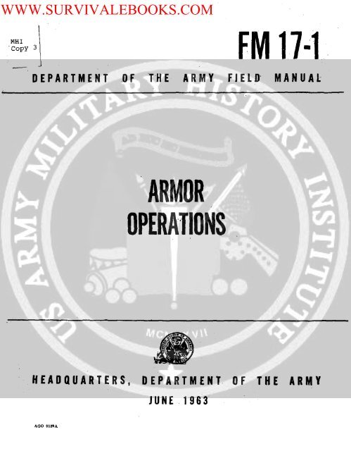 1963 US Army Vietnam War Armor Operations ... - Survival Books