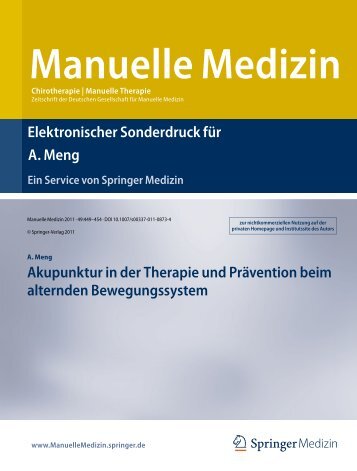 Manuelle Medizin - dr. alexander meng