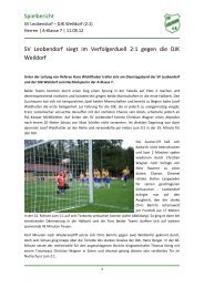 Spielbericht SV Leobendorf - DJK Weildorf vom 11.09.12