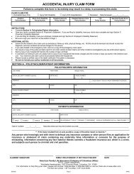 Accidental Injury Claim Form - Allegheny County