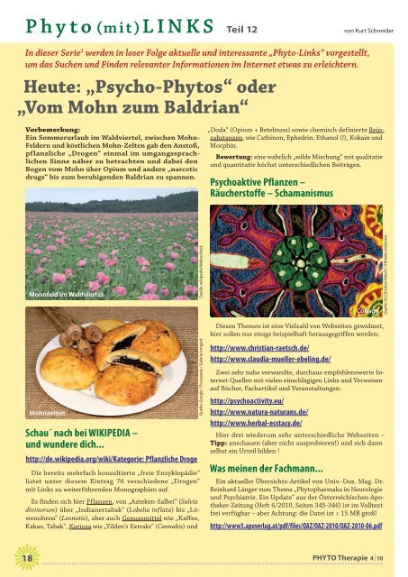 Der pflanzliche Arzneischatz - Phytotherapie Österreich