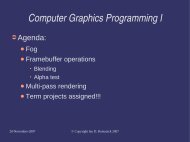 Computer Graphics Programming I - FreeDesktop.Org