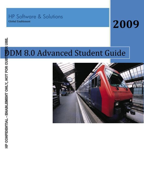 DDM 8.0 Advanced Student Guide
