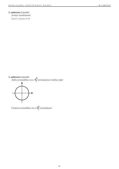7.TEMATS Trigonometriskie vienādojumi un nevienādības Temata ...