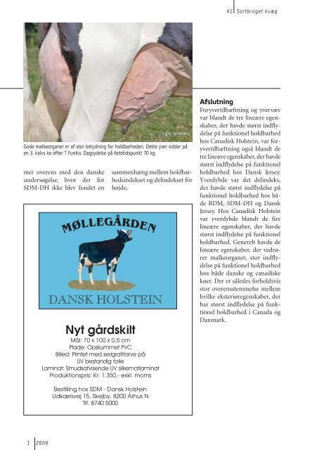 SORTBROGET - Dansk Holstein