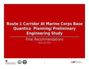 Route 1 Corridor At Marine Corps Base Quantico Planning ...